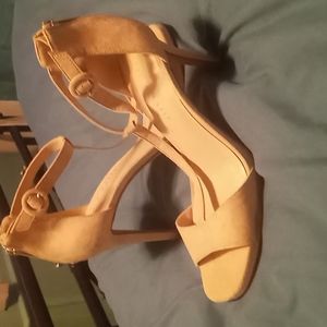 Beige suede size 9 heels.